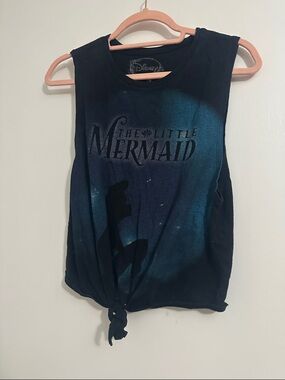 Disney The Little Mermaid Tie Front Muscle Tee